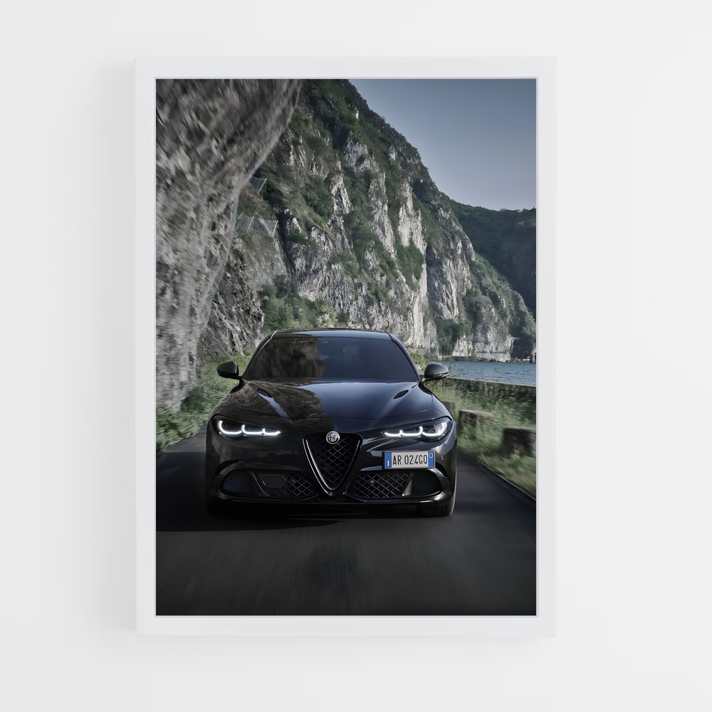 Poster Vitesse Sombre – affiche Alfa Romeo (vue 3)